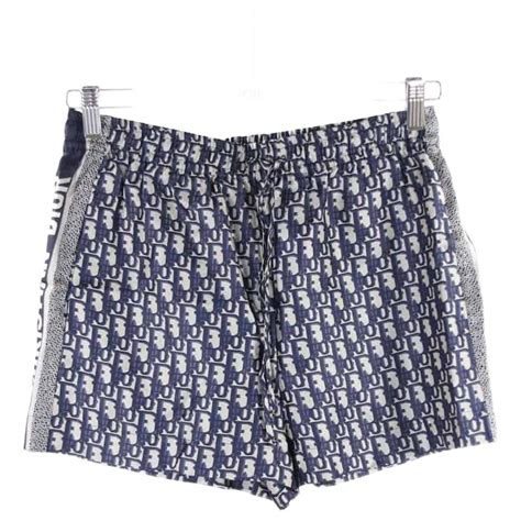 dior blue swim shorts